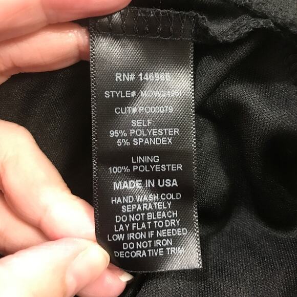 Crystal Doll Black Rhinestone Halter Top Long Fornal Dress 5 - Picture 4 of 6